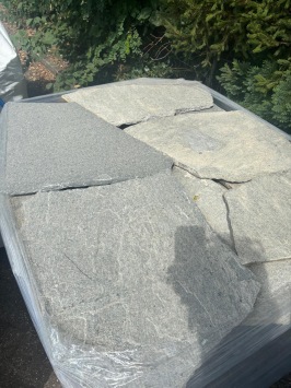 Kavala Grey XXL flagstones grootformaat 2-3,5 cm dik