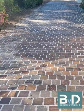 Kandla Ocre kassein 14x14x3-5cm Tuinpad Borgman van Dijk