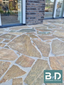 Karystos Brown Flagstones dikformaat 3-5 cm dik