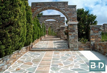 Karystos Green Flagstones dikformaat 2,5-4 cm dik