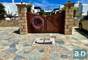 Karystos Green Flagstones formaat 2.5-4cm dik Terrastegels entree Borgman van Dijk