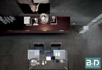 Pierre Blue Noir 80x80 cm