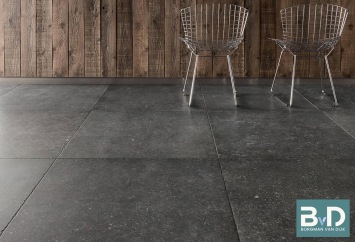 Pierre Blue Noir 80x80 cm