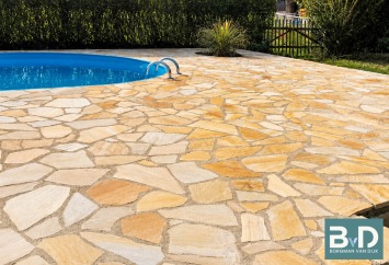 Mediterraanse Flagstones Brasil Yellow 2,5-5 cm dik