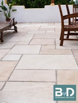 Mint Sandstone Groot Wildverband ca.2,2 cm dik Terrastegels antiek verouderd