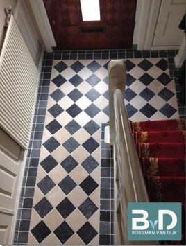 mix Zwart / Wit Marmer 20x20x1 cm