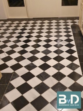 mix Zwart / Wit Marmer 20x20x1 cm