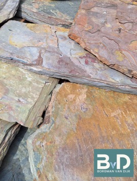 Multicolor Slate Flagstones 2,5-3,5 cm dik