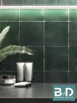 Oud Hollandse Witje OUD GROEN 13x13 cm Keramische Wandtegels