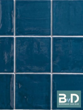 Oud Hollandse Witjes MARINE BLAUW 13x13 cm