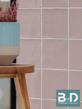 Oud Hollandse Witjes ROZE 13x13 cm Keramische Wandtegels Badkamer
