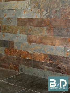 Oxide Multicolor Slate Leisteen Wandstrips