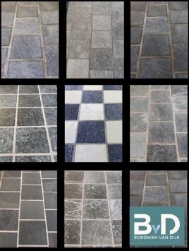 Black Marble Tumbled 20x20x1 cm