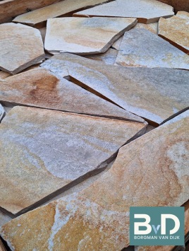 Yellow / Rio Sunrise Flagstones 2-3 cm dik terrastegels