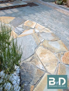 Flagstones Yellow Shards tuintegels