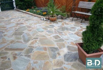 Yellow Shards Flagstones tuintegels