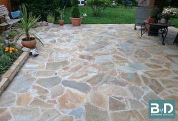 Yellow Shards Flagstones breuksteen