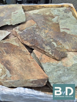 Spanish Ocre Multicolor Flagstones 2,5-4 cm Terrastegels