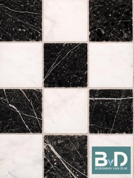 Toros Zwart / Wit  Marmer mix 20x20x1 cm