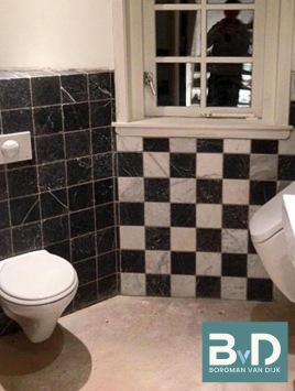 Toros Zwart / Wit  Marmer mix 20x20x1 cm