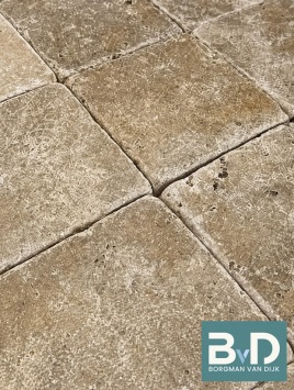 Travertin Noce 10x10x1 cm Anticato