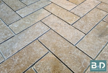 Travertin Noce Anticato Tegelklinkers 20,3x7,5x1 cm