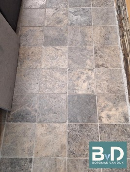Travertin Silver Blue Anticato 15x15x1 cm