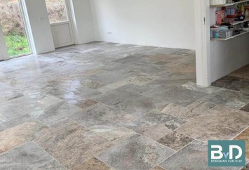 Travertin Silver Blue Anticato Groot Romaansverband 1,2 cm