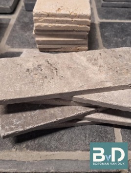 Travertin Silver Bricks 20,3x7,5x1 cm Anticato vloertegels keuken