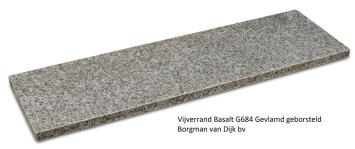 Vijverrand Basalt Gevlamd 100x20x3 cm