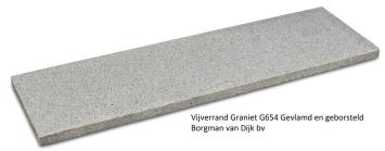 Vijverrand Grijs Graniet 100x30x3 cm