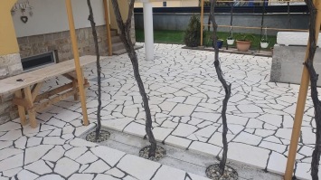 Balkan White Flagstones normaalformaat 2-3 cm dik