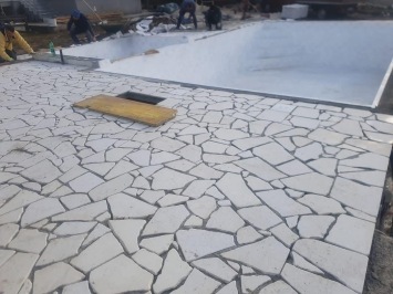 Balkan White Flagstones normaalformaat 2-3 cm dik