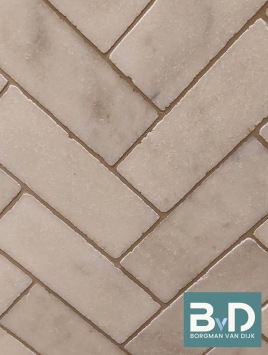 White Marble Anticato Tegelklinker 20,3x7,5x1 cm