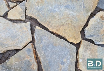 Yellow Shards Flagstones Kwartsiet stapstenen