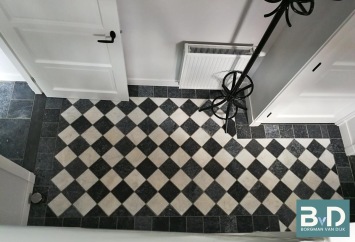 mix Zwart / Wit Marmer 20,3x20,3x1,2 cm